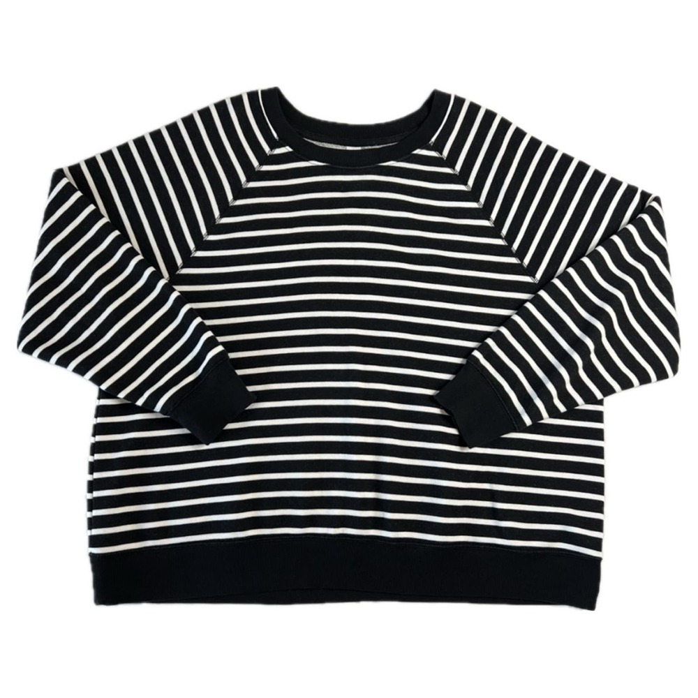 Old Navy Women's XXL Striped Black Nautical Long-Sleeve Blouse